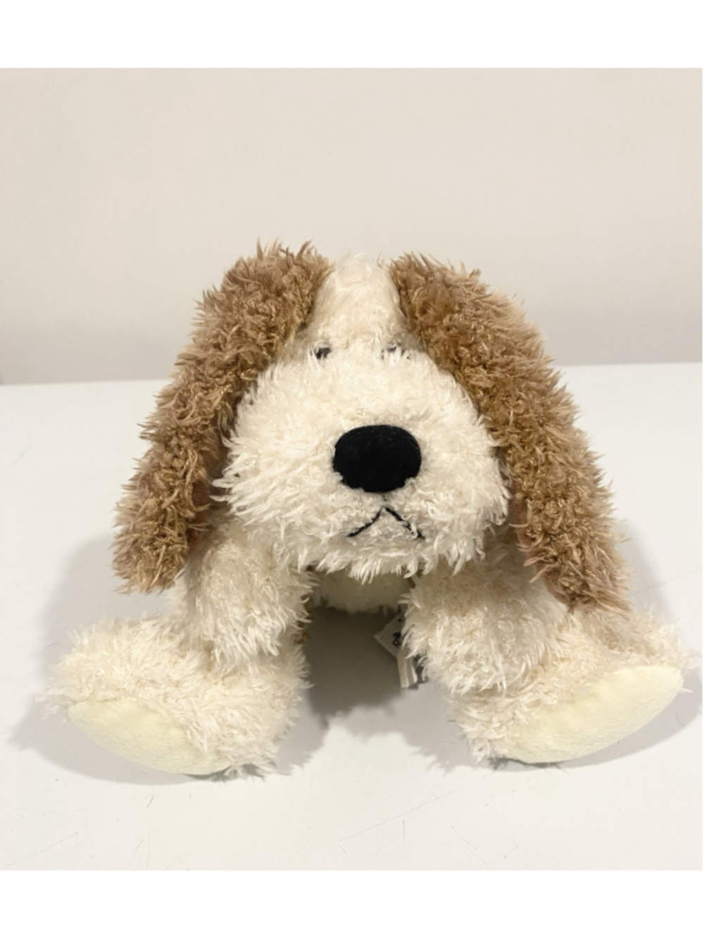 Russ Berrie Flapjack Plush Dog 16" Brown Cream Shaggy Floppy Puppy